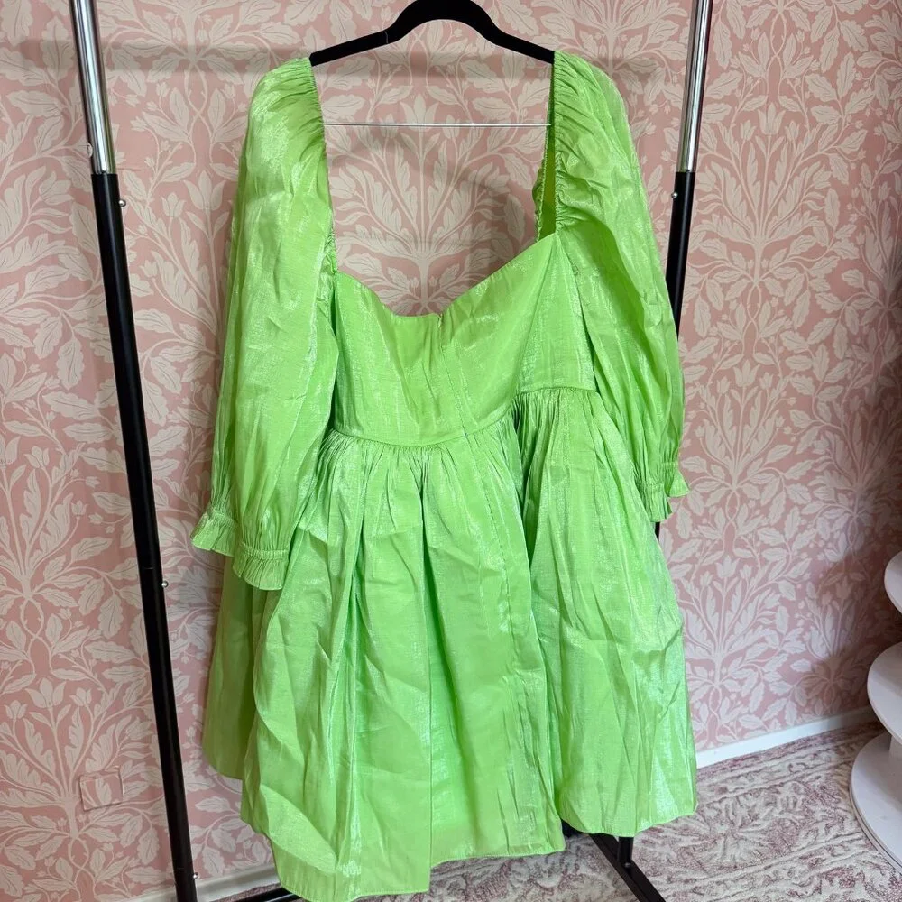 Selkie The Avocado Recycled Puff Dress - 5X - Picture 5 of 5